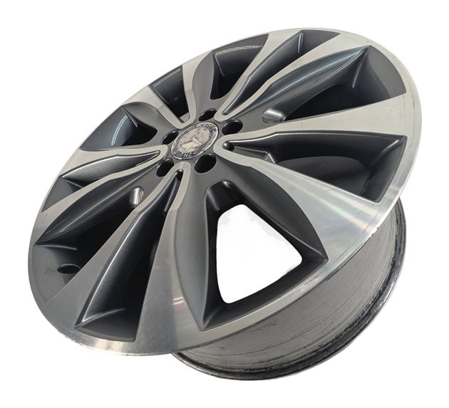 Thumbnail 4: 13-16 MERCEDES GL350 GL450 X166 20X8.5 ET62 10-SPOKE MACHINED GRAY ALLOY WHEEL