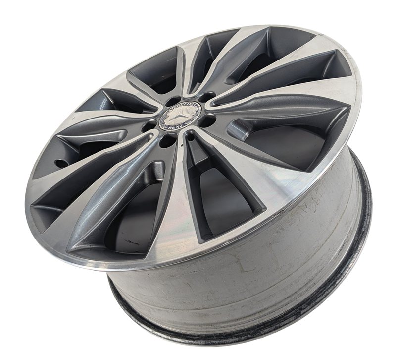 Thumbnail 4: 13-16 MERCEDES GL350 GL450 X166 20X8.5 ET62 10-SPOKE MACHINED GRAY ALLOY WHEEL