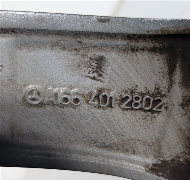Thumbnail 6: 13-16 MERCEDES GL350 GL450 X166 20X8.5 ET62 10-SPOKE MACHINED GRAY ALLOY WHEEL
