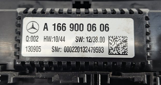 Thumbnail 9: 14-19 MERCEDES GL GLS (X166 W166) FRONT HEATER AC CLIMATE CONTROL & TRIM (BLACK)