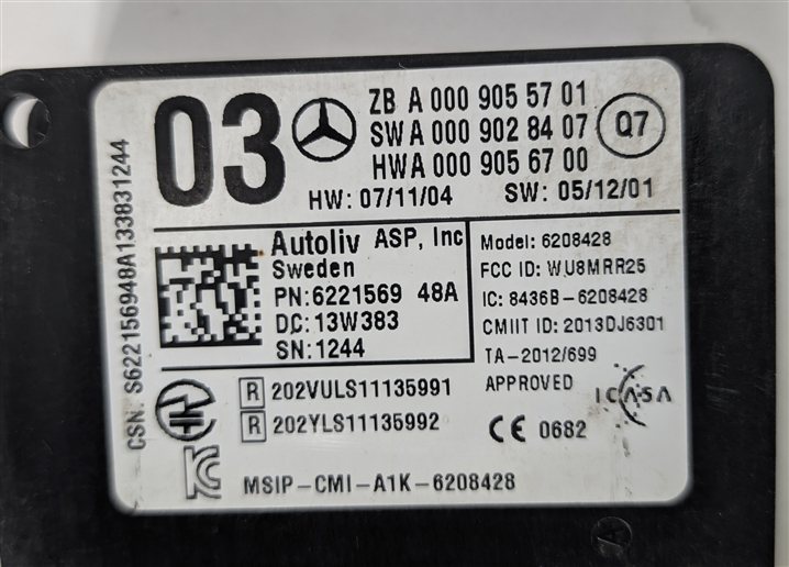 Thumbnail 9: 2014 MERCEDES GL CLS CLASS (C218 X166) REAR LEFT RIGHT BLIND SPOT RADAR MODULE