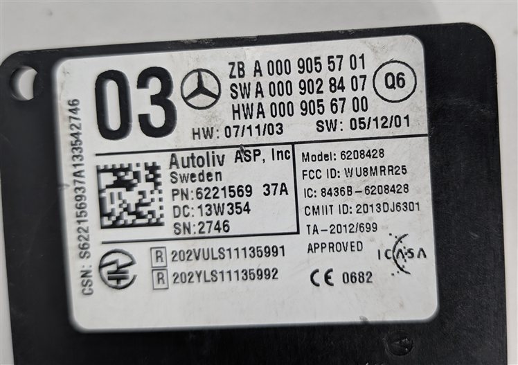 Thumbnail 9: 2014 MERCEDES GL CLS CLASS (C218 X166) REAR LEFT RIGHT BLIND SPOT RADAR MODULE