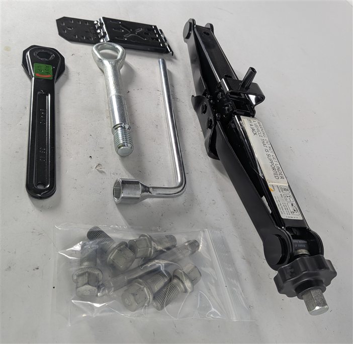 Thumbnail 4: 13-21 MERCEDES BENZ GL GLE GLS ML CLASS W166 X166 SPARE TIRE JACK KIT TOOL SET