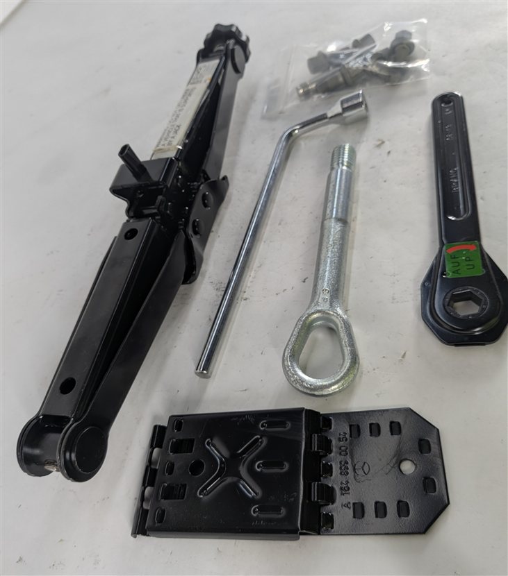 Thumbnail 5: 13-21 MERCEDES BENZ GL GLE GLS ML CLASS W166 X166 SPARE TIRE JACK KIT TOOL SET