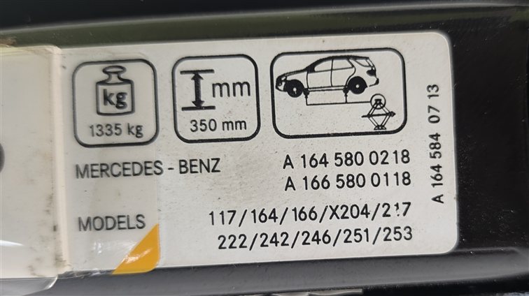 Thumbnail 8: 13-21 MERCEDES BENZ GL GLE GLS ML CLASS W166 X166 SPARE TIRE JACK KIT TOOL SET