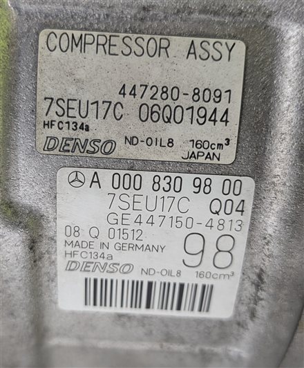 Thumbnail 8: 2014-2015 MERCEDES GL450 GL550 GL63 (X166) 4.6L ENGINE A/C AIR COMPRESSOR PUMP