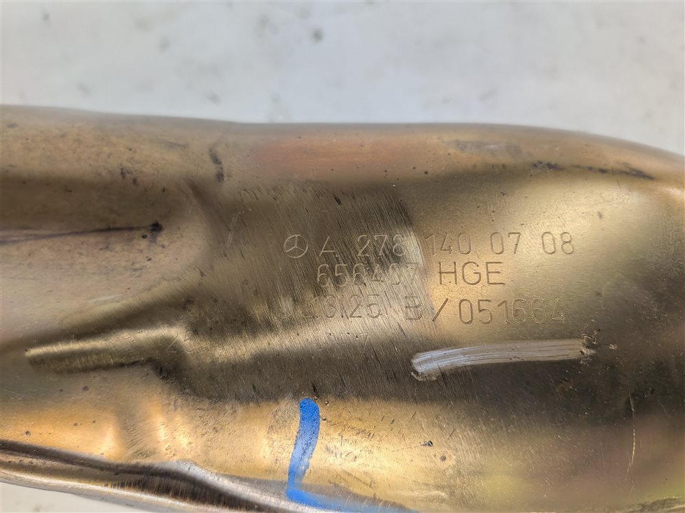 Thumbnail 8: 2014 MERCEDES GL550 (X166) 4.6L (278.928) ENGINE LEFT M278 TURBO EXHAUST PIPE