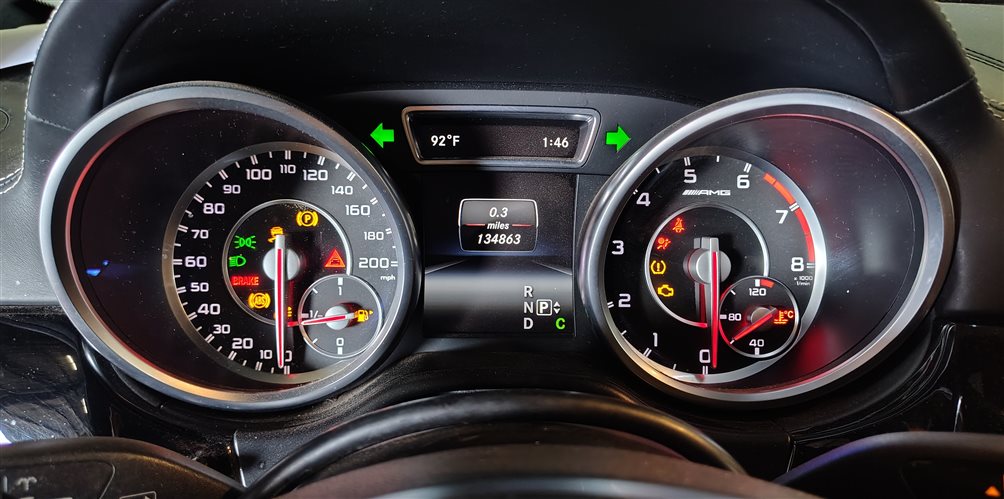 Thumbnail 2: 2015-2016 MERCEDES GL63 AMG (X166) INSTRUMENT CLUSTER SPEEDOMETER GAUGE MPH