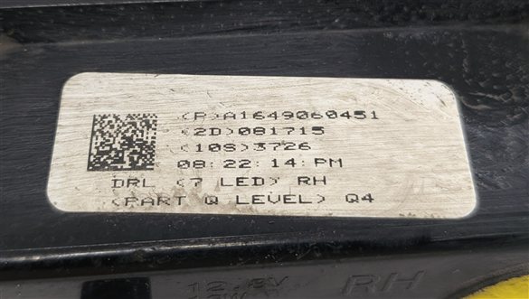 Thumbnail 5: 2012-2016 MERCEDES GL350 GL450 GL550 GL63 ML63 (W166 X166) RIGHT DRL FOGLIGHT