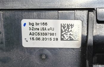 Thumbnail 9: 14-19 MERCEDES GL GLS (X166 W166) FRONT HEATER AC CLIMATE CONTROL & TRIM (BLACK)