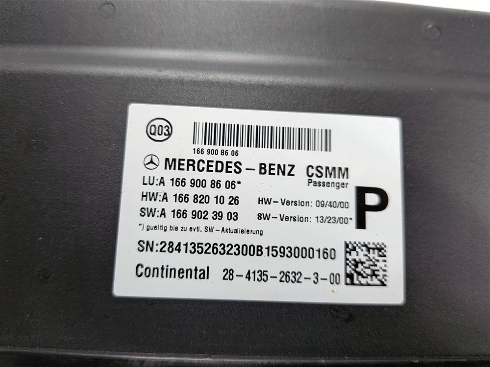 Thumbnail 6: 2016 MERCEDES GL63 (X166) FRONT RIGHT PASSENGER SEAT CONTROL MODULE COMPUTER
