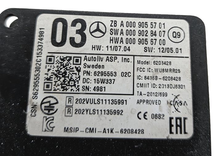 Thumbnail 5: 2016 MERCEDES GL63 (X166) BLIND SPOT MONITOR RADAR SENSOR MODULE