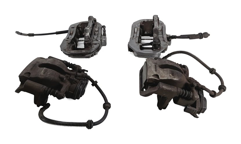 Thumbnail 5: 13-19 MERCEDES GL63 AMG X166 FRONT & REAR BRAKE CALIPER SET/4 w/EPB MOTORS
