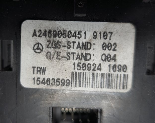 Thumbnail 5: 2016 MERCEDES GL63 (X166) ELECTRONIC EMERGENCY PARK PARKING BRAKE SWITCH