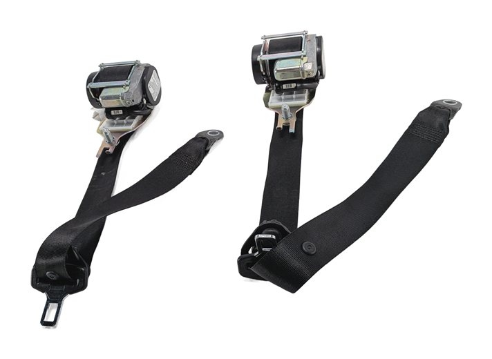 2016 MERCEDES GL63 (X166) REAR 2ND ROW SEAT SEATBELT RETRACTOR SET/2 (Black)