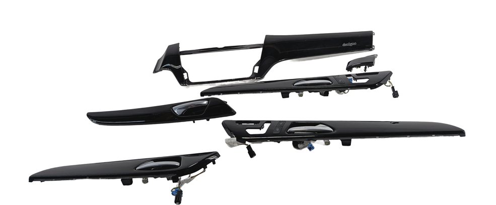 2016 MERCEDES GL63 (X166) INTERIOR DASH DOOR TRIM SET (Designo Black)