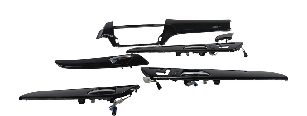 Thumbnail 2: 2016 MERCEDES GL63 (X166) INTERIOR DASH DOOR TRIM SET (Designo Black)