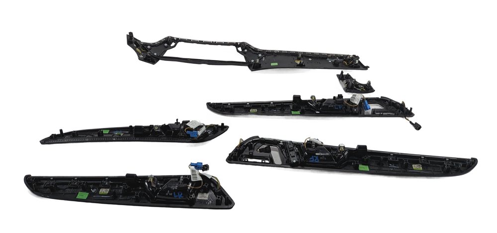 Thumbnail 4: 2016 MERCEDES GL63 (X166) INTERIOR DASH DOOR TRIM SET (Designo Black)