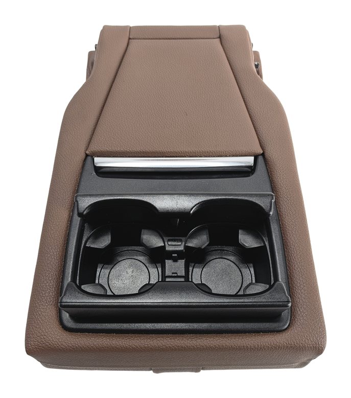 Thumbnail 5: 2014-2018 BMW X5 (F15) REAR SEAT CENTER ARMREST CUP HOLDER LEATHER (Terra)
