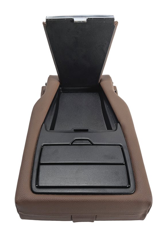 Thumbnail 6: 2014-2018 BMW X5 (F15) REAR SEAT CENTER ARMREST CUP HOLDER LEATHER (Terra)