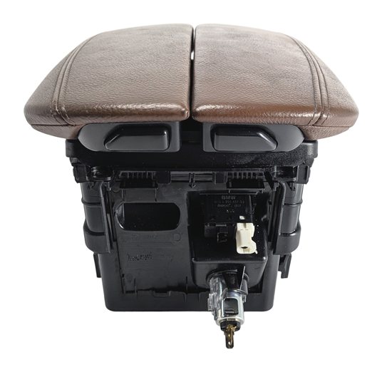 Thumbnail 2: 14-19 BMW X5 X6 F15 F16 FRONT CENTER CONSOLE ARM REST COMPARTMENT (Terra)