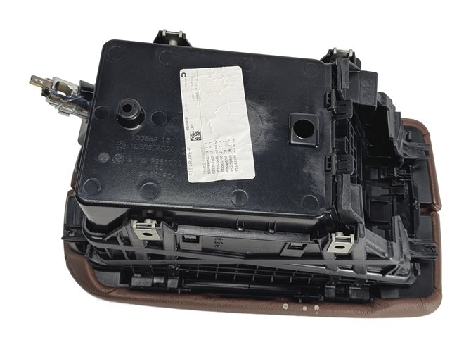 Thumbnail 8: 14-19 BMW X5 X6 F15 F16 FRONT CENTER CONSOLE ARM REST COMPARTMENT (Terra)