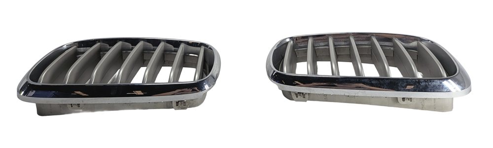 Thumbnail 2: 14-18 BMW X5 (F15) FRONT KIDNEY GRILLE SET/2 (w/o NIGHT VISION) CHROME/ALUMINUM