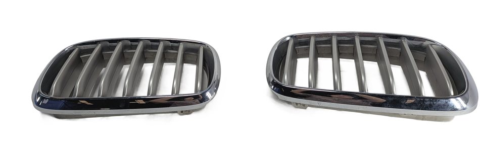 Thumbnail 3: 14-18 BMW X5 (F15) FRONT KIDNEY GRILLE SET/2 (w/o NIGHT VISION) CHROME/ALUMINUM