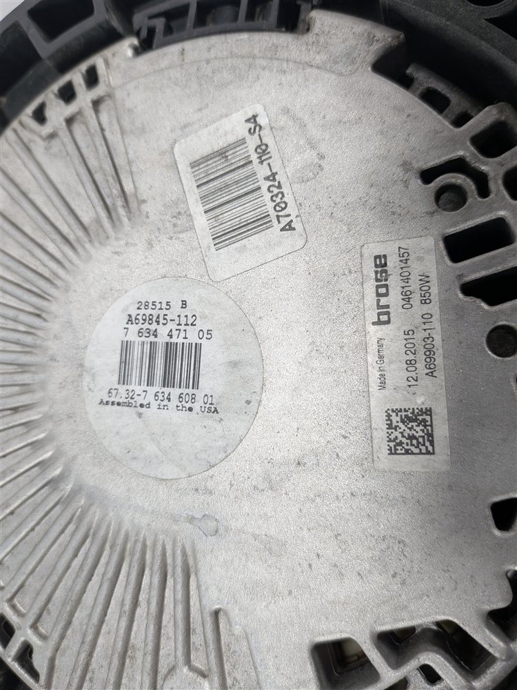 Thumbnail 6: 2014-2019 BMW X5 X6 (F15 F16) 2.0L / 3.0L / 3.0D 850 WATT RADIATOR COOLING FAN