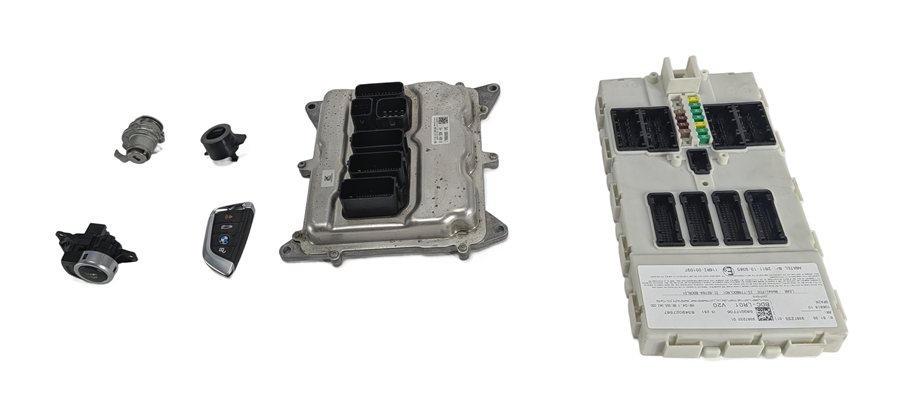 Thumbnail 3: 2016-2018 BMW X5 40E F15 2.0L N20B20A ECM DME BDC KEY FOB LOCK IMMOBILIZER SET