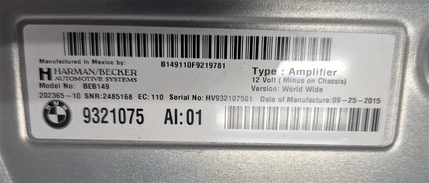 Thumbnail 5: 2014-2019 BMW X5 X6 X5M X6M ///M (F15 F16 F85 F86) HARMAN BECKER AUDIO AMPLIFIER