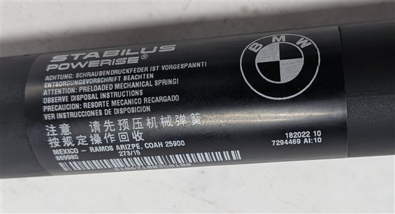 Thumbnail 4: 2014-2017 BMW X5 X5M F15 REAR LEFT & RIGHT TRUNK TAILGATE LID SHOCK STRUT SET/2