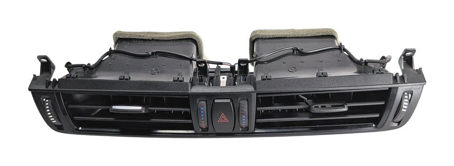 Thumbnail 2: 2016 BMW X5 (F15) FRONT CENTER DASH HEAT AIR AC VENT w/ HAZARD SWITCH (Black)