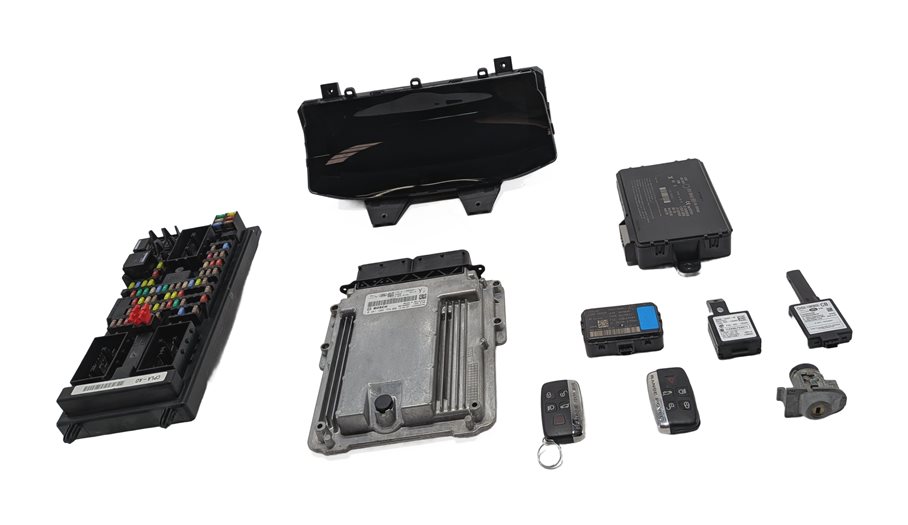 2013-2016 RANGE ROVER (L405) 5.0L N/A AJ133 ECM CLUSTER KEYLESS IGNITION KEY SET