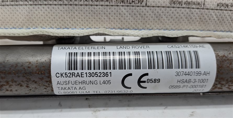Thumbnail 17: 2013-2017 RANGE ROVER (L405) SWB - LEFT DRIVER ROOF SIDE CURTAIN AIRBAG AIR BAG