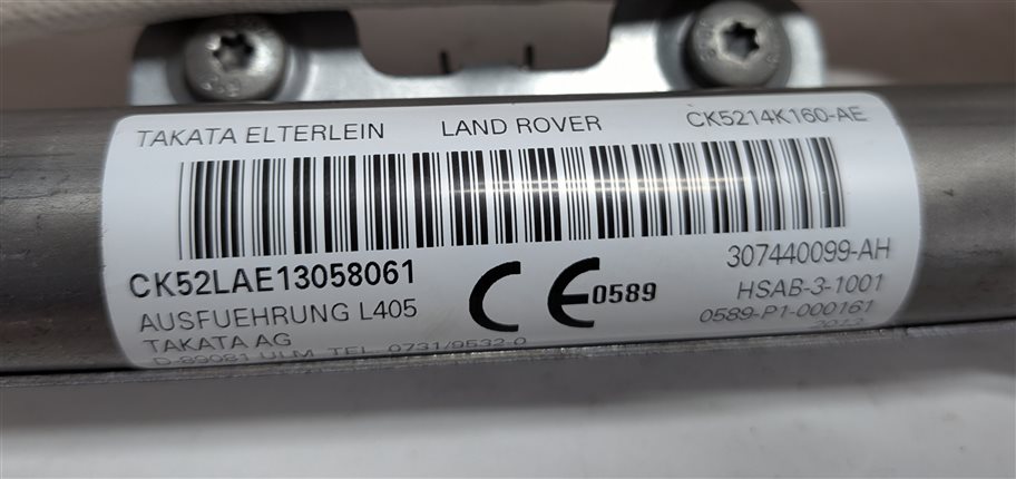 Thumbnail 9: 2013-2017 RANGE ROVER (L405) SWB - LEFT DRIVER ROOF SIDE CURTAIN AIRBAG AIR BAG