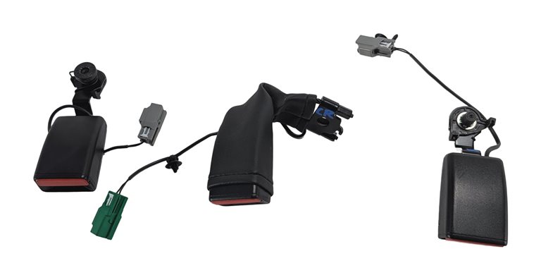 Thumbnail 3: 2013 RANGE ROVER (L405) REAR LEFT CENTER RIGHT SEATBELT BUCKLE SET/3 (Black)
