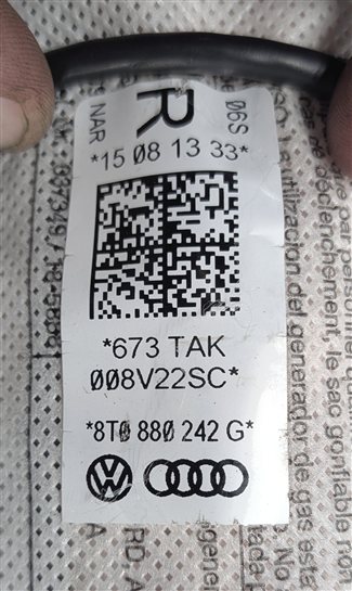 Thumbnail 6: 2014-2017 AUDI A5 S5 COUPE (B8 8T) FRONT RIGHT PASSENGER SEAT SRS AIRBAG AIR BAG