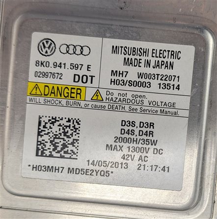 Thumbnail 6: 13-17 AUDI A5 S5 RS5 (B8 8T) RIGHT PASSENGER XENON HID ADAPTIVE HEADLIGHT w/DRL