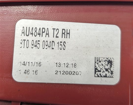 Thumbnail 9: 13-17 AUDI A5 S5 RS5 (B8 8T) RIGHT PASSENGER REAR INNER LED TAILLIGHT LIGHT LAMP
