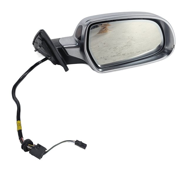 08-14 AUDI A5 S5 (B8 8T) RIGHT PASSENGER AUTODIM BLIND SPOT DOOR MIRROR ALUMINUM