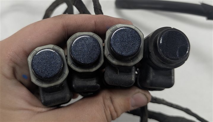 Thumbnail 4: 2014 AUDI S5 (B8 8T) REAR PARK ASSIST PDC DISTANCE SENSOR SET/4 HARNESS (Blue)