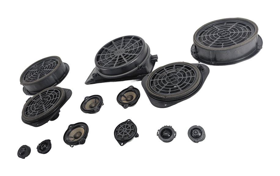 2014 AUDI S5 (B8 8T) BANG & OLUFSEN B&O AUDIO DOOR DASH SUBWOOFER SPEAKER SET