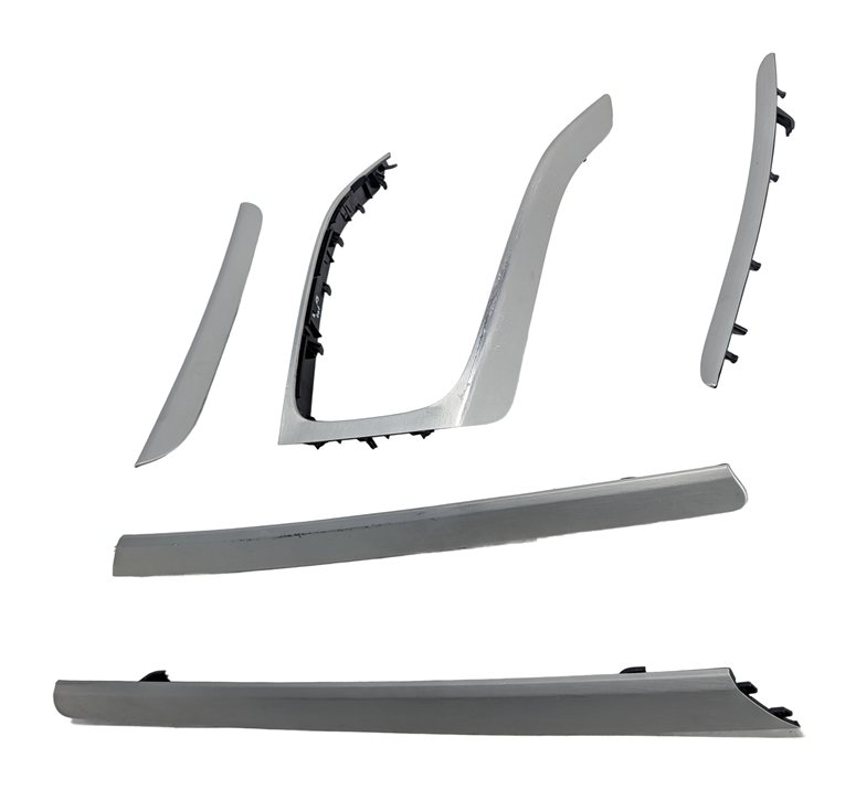 2014 AUDI S5 B8 8T INTERIOR DASH DOOR CENTER CONSOLE TRIM SET/5 (Matte Aluminum)