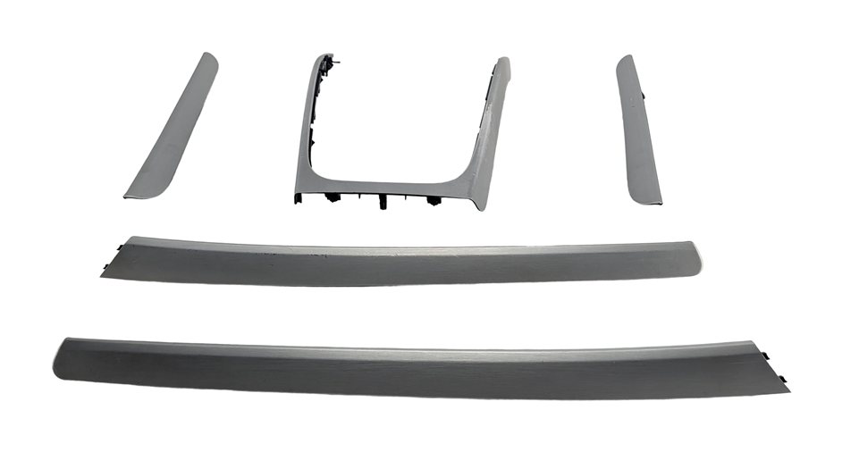 Thumbnail 2: 2014 AUDI S5 B8 8T INTERIOR DASH DOOR CENTER CONSOLE TRIM SET/5 (Matte Aluminum)