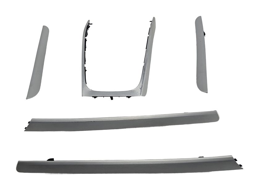 Thumbnail 3: 2014 AUDI S5 B8 8T INTERIOR DASH DOOR CENTER CONSOLE TRIM SET/5 (Matte Aluminum)