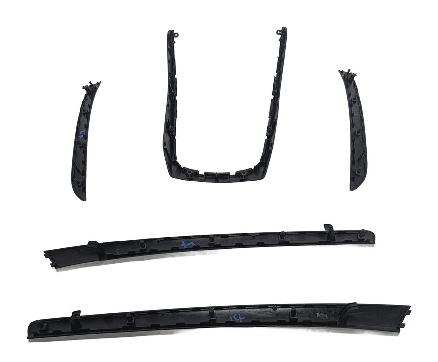 Thumbnail 4: 2014 AUDI S5 B8 8T INTERIOR DASH DOOR CENTER CONSOLE TRIM SET/5 (Matte Aluminum)