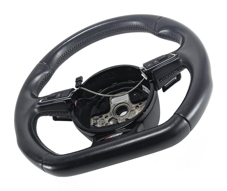 2013-2017 AUDI S5 (B8 8T) SPORT FLAT BOTTOM STEERING WHEEL w/ SHIFT PADDLES