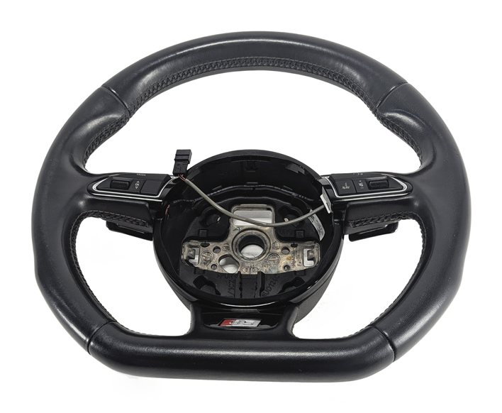 Thumbnail 3: 2013-2017 AUDI S5 (B8 8T) SPORT FLAT BOTTOM STEERING WHEEL w/ SHIFT PADDLES