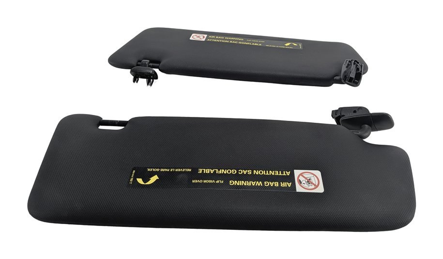 Thumbnail 2: 14-17 AUDI A5 S5 (B8 8T) SUN VISOR SET/2 w/ ILLUMINATED VANITY MIRROR (Black)